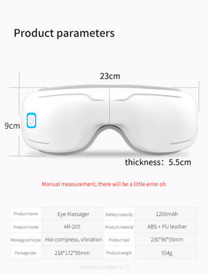 Massageur de soins oculaires à compression à chaud pour le massage oculaire électrique intelligent
