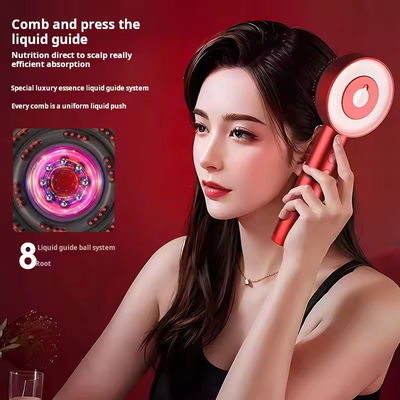Appareil de massage par vibration de la lumière rouge argentée pour la croissance des cheveux et la santé du cuir chevelu
