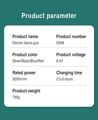 Blanc 1500mAh pistolet de massage à fascia professionnel pistolet de massage écologique et acupresseur