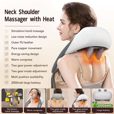 Appareil de massage du cou en forme de U Shiatsu Résistance à la fatigue Relaxation par chauffage du col