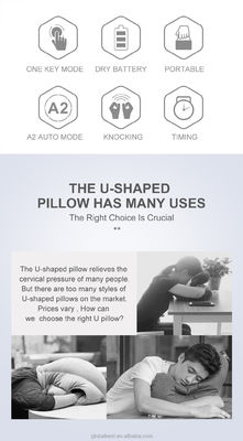 Couleur personnalisée Massage du cou du corps Massage vibrant en U Coussin de massage