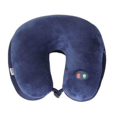 Coussin vibrant en forme de U adapté aux déplacements avec fonction de physiothérapie infrarouge
