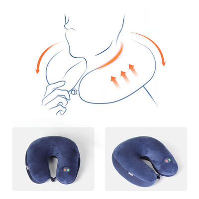 Coussin vibrant en forme de U adapté aux déplacements avec fonction de physiothérapie infrarouge