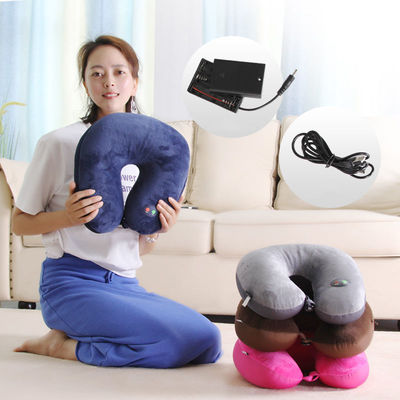 Coussin vibrant en forme de U adapté aux déplacements avec fonction de physiothérapie infrarouge