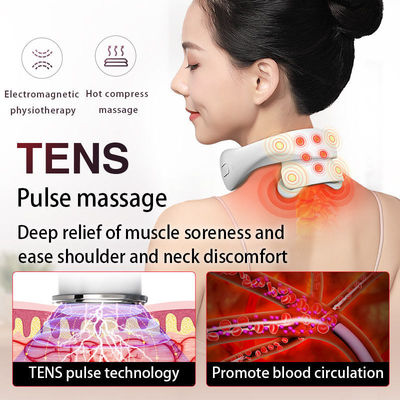 0.5 kg Masseur électrique de cou et d'épaule en forme de U sans fil intelligent de voyage personnalisé avec patch chauffant