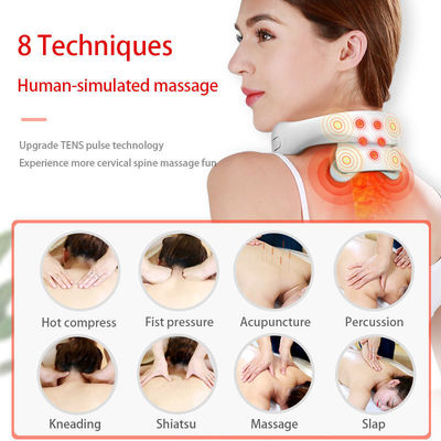 0.5 kg Masseur électrique de cou et d'épaule en forme de U sans fil intelligent de voyage personnalisé avec patch chauffant