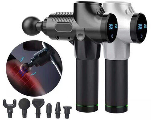Pistolet électrique à vibration profonde pour le massage des tissus fasciaux musculaires avec poignée de gel de silice nano