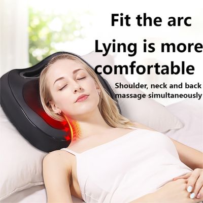 Coussin de massage électrique Shiatsu profond cou épaule dos avec roulement de la chaleur de pétrissage 8W masseur
