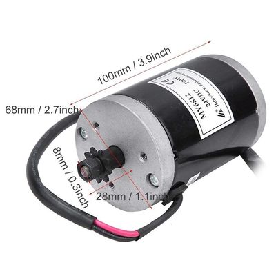 Véhicule électrique scooter contrôleur de vélo électrique moteur brossé 24V 100w haute vitesse avec poulie de ceinture