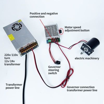 Moteur à aimant permanent à couple élevé à commutation par pinceau 30W 12V/24V Moteur générateur DIY