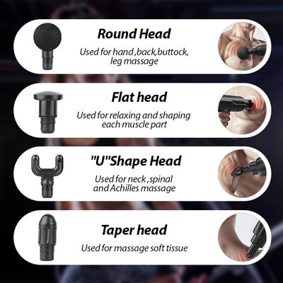 Contrôle du temps du pistolet de massage à logo personnalisé et 6 heures de travail pour détendre les muscles profonds