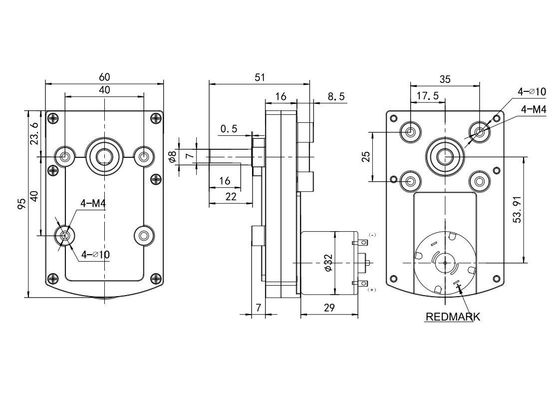 Moteur CC à alimentation directe de 24 v 32 mm avec boîtier argenté et faible niveau sonore de 75 dB