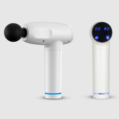 Mini pistolet de massage musculaire avec 6 têtes de massage et fonction de contrôle du temps