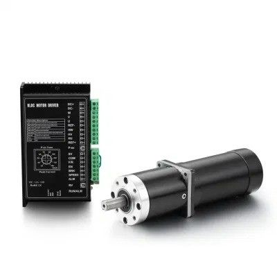 Moteur à engrenages planétaires sans balai à courant continu à bas régime avec boîte de vitesses 24V 70W Moteur réducteur Diamètre 57mm