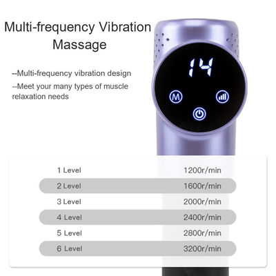 Écran LCD couleur personnalisé pistolet de massage à percussion pour massage des tissus profonds