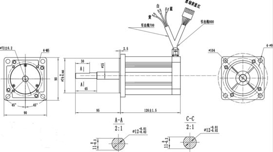 Moteur sans balai de 80 mm 48v 440w pour une puissance et une efficacité élevées dans les appareils électroménagers robotiques