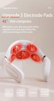 Massage TNES Affichage OLED à impulsion électrique Transmission vocale Télécommande Massageur de cou