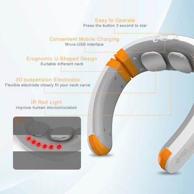 Dispositif de massage intelligent pour le levage du cou avec deux mains, chauffage LED et EMS 1 kg personnaliser