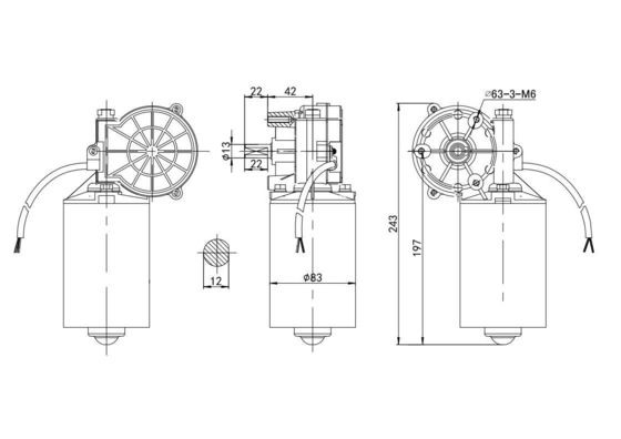 Moteur électrique à courant continu de 150 kW pour voiture de golf Moteur à courant continu sans pinceau 24v Construction d'aimants permanents