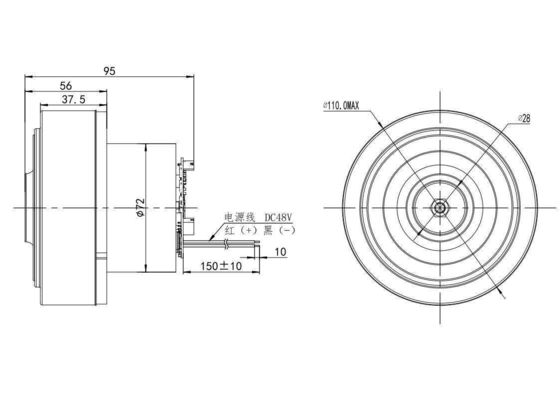110 mm Diamètre IE 1 40000rpm 58w 220v moteur électrique à courant continu pour tapis roulant tapis roulant