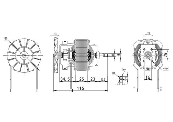 Moteur de tapis roulant à courant alternatif monophasé à haute vitesse 110-220VAC à prix abordable