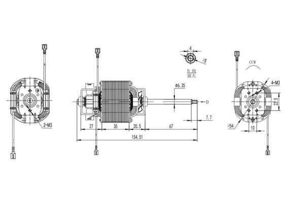 110v 220v moteur électrique universel AC pour tapis de course 300w 11000rpm 12000rpm 54mm 50/60Hz
