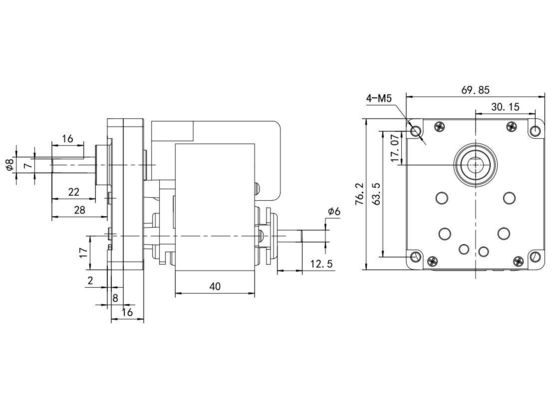 Moteur de tapis de course à haute tension 61 mm 2500 tr/min 3000 tr/min 50/60 Hz à faible bruit et monophase