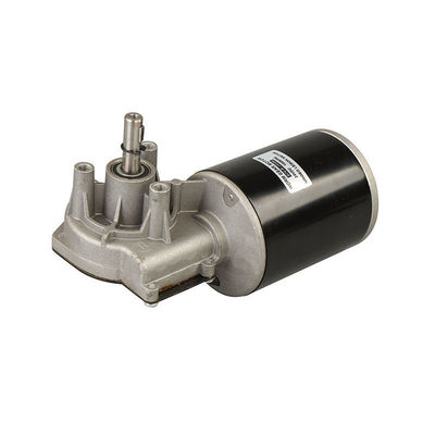 Moteur à engrenages en courant continu de 76 mm 12 V 200 W Arbre à angle droit 80 tours par minute Boîte de vitesses à ver de 90 degrés