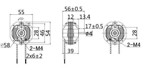 Moteur à courant alternatif universel monophasé à faible bruit avec couple élevé 2000-3000 tr/min