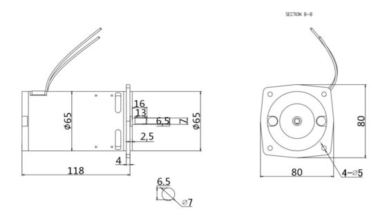 208-230 / 240 V moteur universel à courant alternatif 100W 50/60Hz 10000 tours par minute Machine de tapis roulant 65 mm à grande vitesse