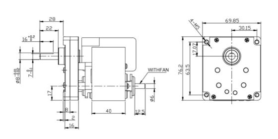 Vitesse élevée 240V 10W/30W tapis roulant à poteaux ombragés Moteur à courant alternatif 3000 tr/min 50Hz/60Hz Faible bruit