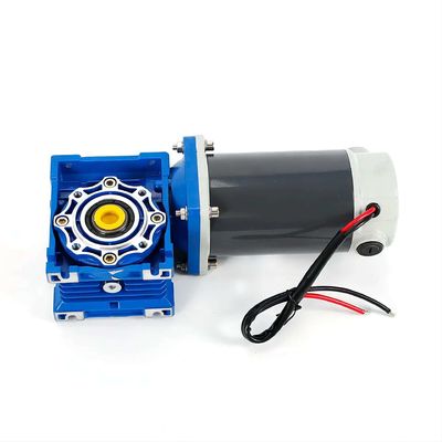 Moteur électrique à courant continu à brosse 6w-300w avec boîte de vitesses de ver NMRV 12V/24V/48V 60mm-104mm moteur à courant continu