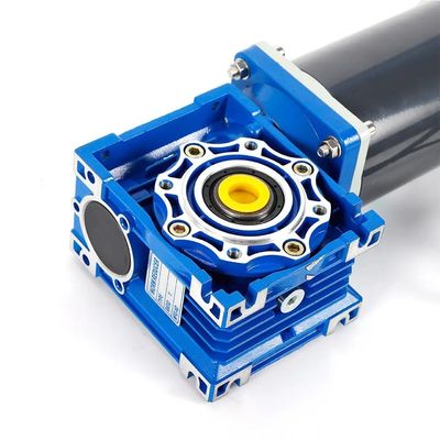 Moteur électrique à courant continu à brosse 6w-300w avec boîte de vitesses de ver NMRV 12V/24V/48V 60mm-104mm moteur à courant continu