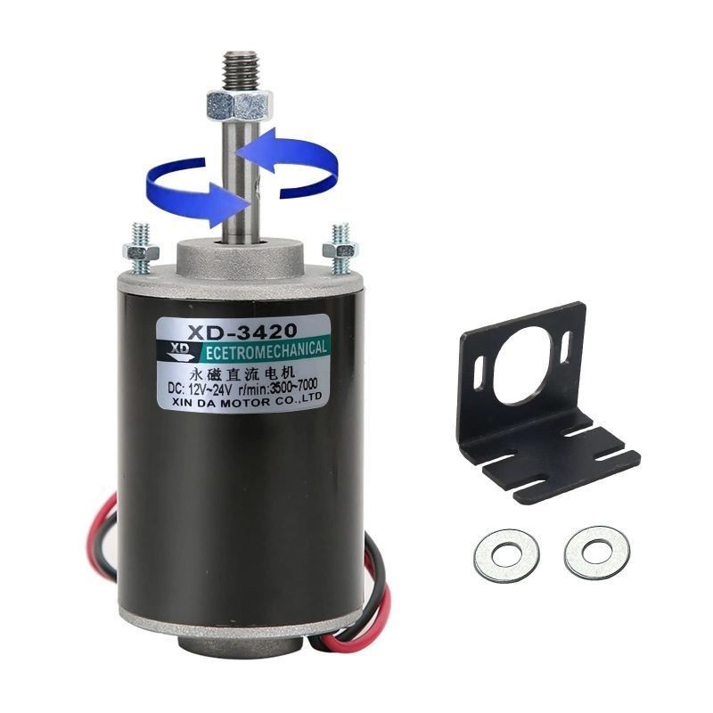 Moteur à aimant permanent à couple élevé à commutation par pinceau 30W 12V/24V Moteur générateur DIY
